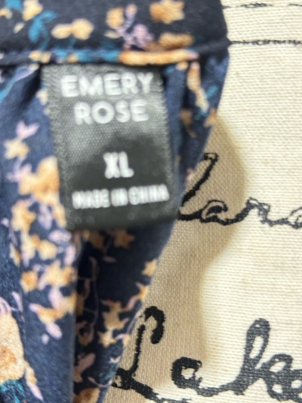 Emery Rose High Neck Sleeveless Navy Floral Midi Dress with Elastic Waist xl - Picture 4 of 10